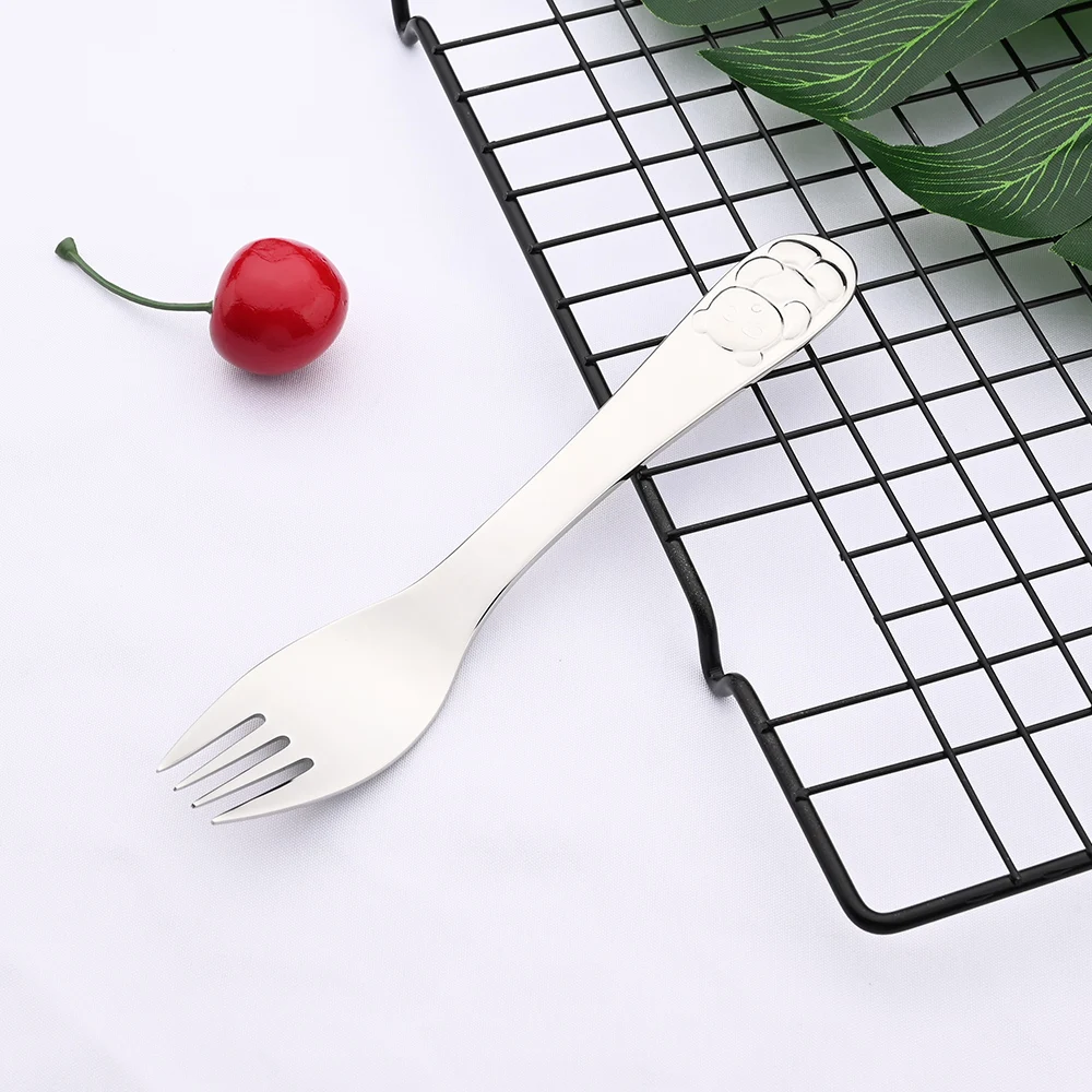 4 предмета детская посуда набор столовых приборов 304 из нержавеющей стали с