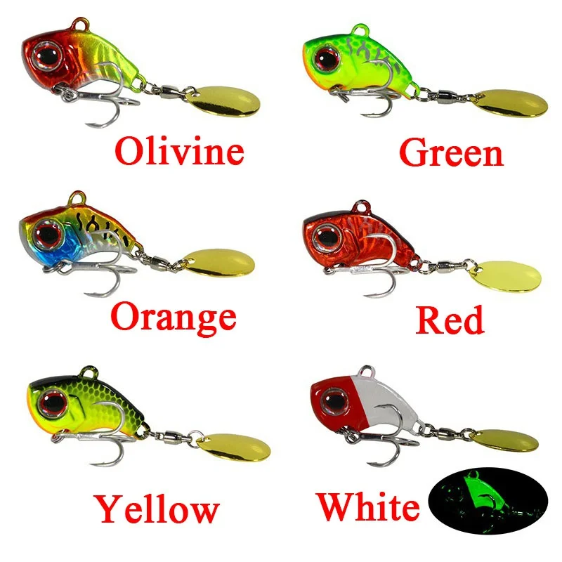 

9g/13g/16g/22g VIB Spinner Fishing Lures With Sequins Sinking Bait Artificial Hard Fish Lures Wobblers Fishing Tackle