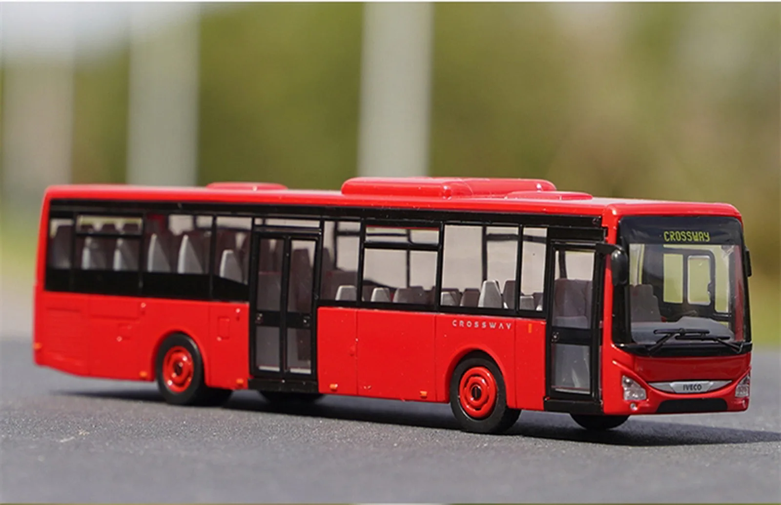 Масштаб 1/87 NOREV IVE_CO CROSSWAY BUS Красная Пластиковая Модель Коллекционная игрушка