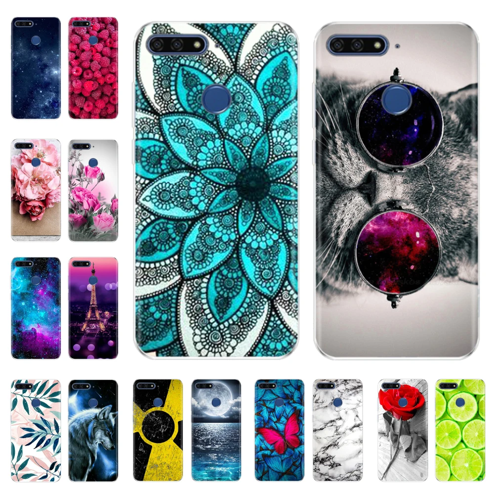 for huawei y6 2018 case 5 7 inch atu l21 soft silicone tpu phone back cover 360 protective case for huawei y6 prime 2018 y 6 free global shipping