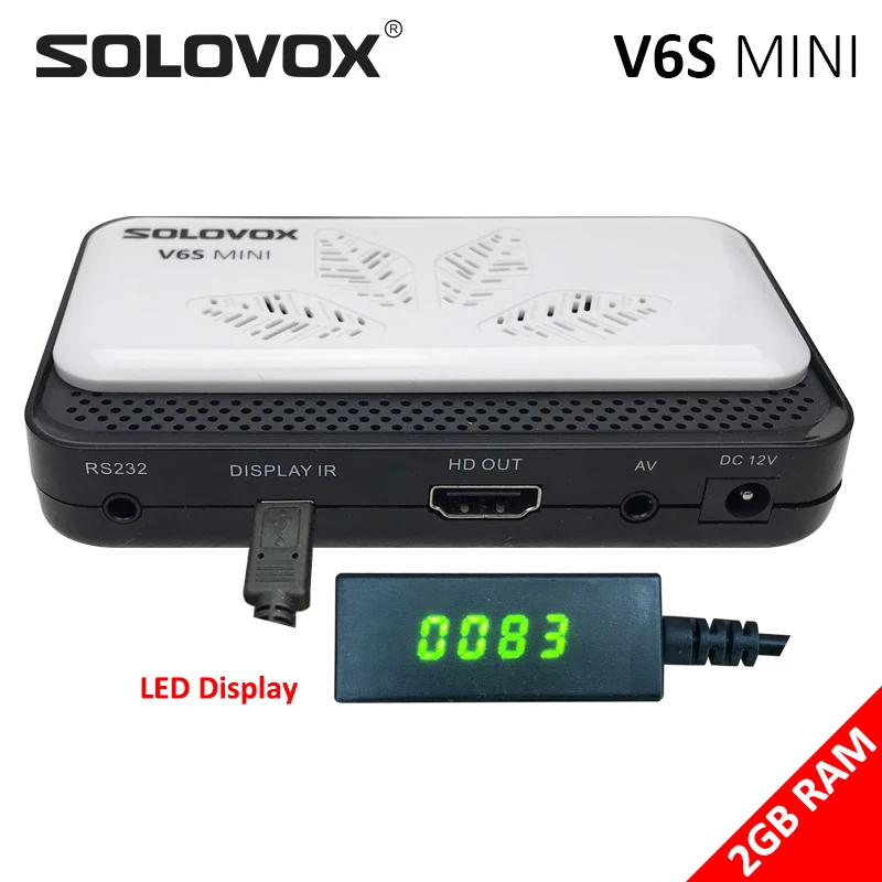 Ресивер спутникового ТВ SOLOVOX V6S Mini HD DVB S2 5 шт. поддержка M3U Xtream Stalkmac AV кабель RJ45 USB WiFi