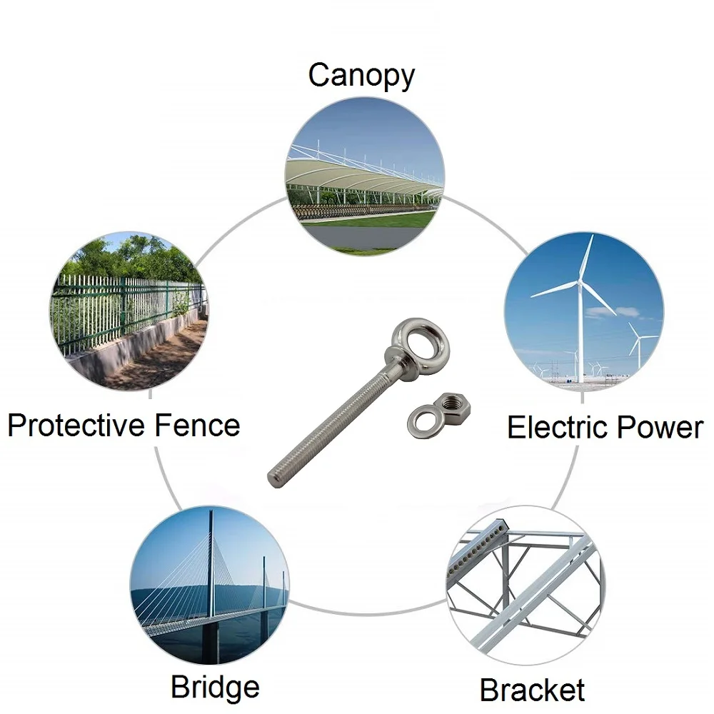 Болты Наплечные сверхдлинные из нержавеющей стали 316 для подъема веревок 1 шт. |