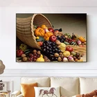 Постеры и принты на холсте с изображением фруктов и овощей, изображение на стену в скандинавском стиле для гостиной, кухни