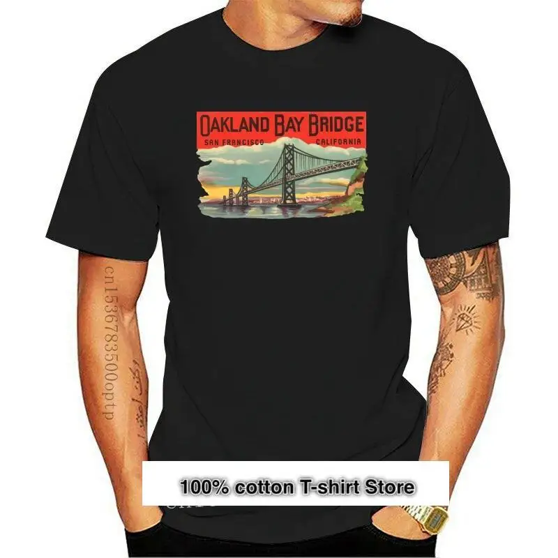 

Camiseta con calcomanía de viaje, camisa con diseño del puente de la Bahía de San Petersburgo, California