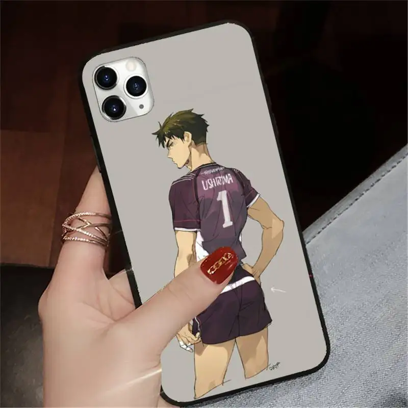 

Ushijima Wakatoshi Shiratorizawa anime Phone Case for iPhone 11 12 pro XS MAX 8 7 6 6S Plus X 5S SE 2020 XR