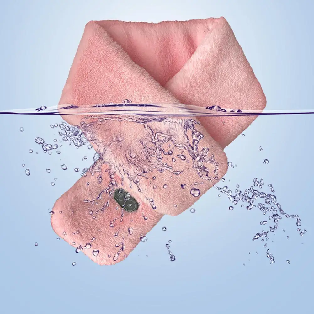 

1 шт. зимний меховой шарф с подогревом Usb для вибрационного массажа, шаль для мужчин и женщин, нагревательный цветной шейный шарф для холодно...