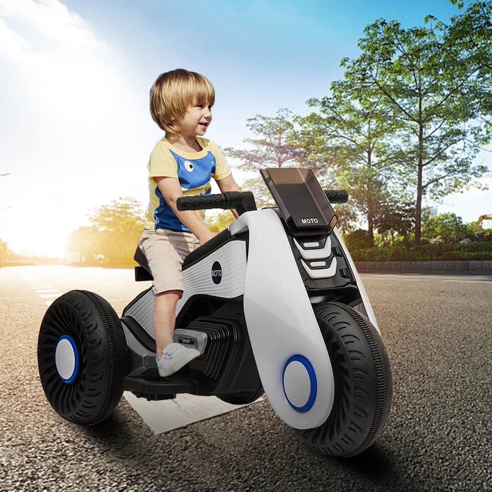 

Детский Электрический музыкальный Мотоцикл 3 колеса двойной диск мотоцикл Детские игрушечный трехколесный велосипед коляска с пневмоколе...