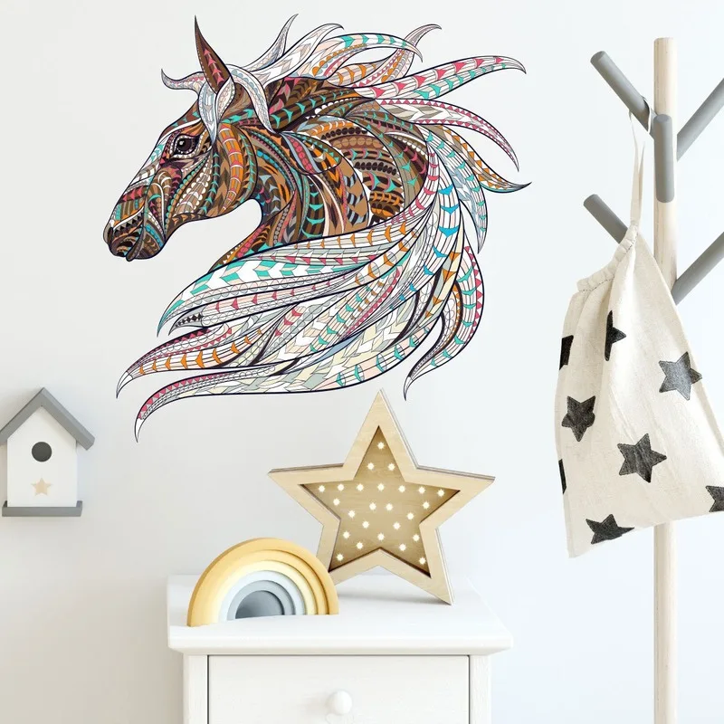 

Colorful Animal Decorative Wall Decals Nursery Mural Rooms Decoration Panda Fox Horse Vinyl Wall Stickers Removable Home Decor