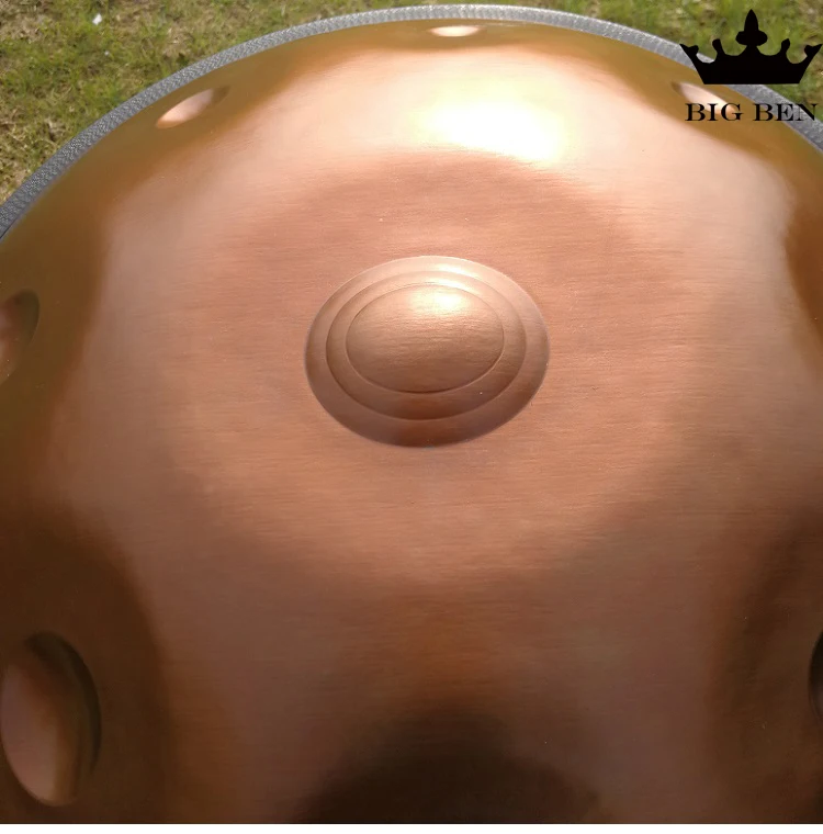Коричневый 9 тонов 10 тонов Kurd натуральный D minor HandPan стальной барабан nitriding ржавчины барабан ударный мини-барабан на заказ масштаб handpan