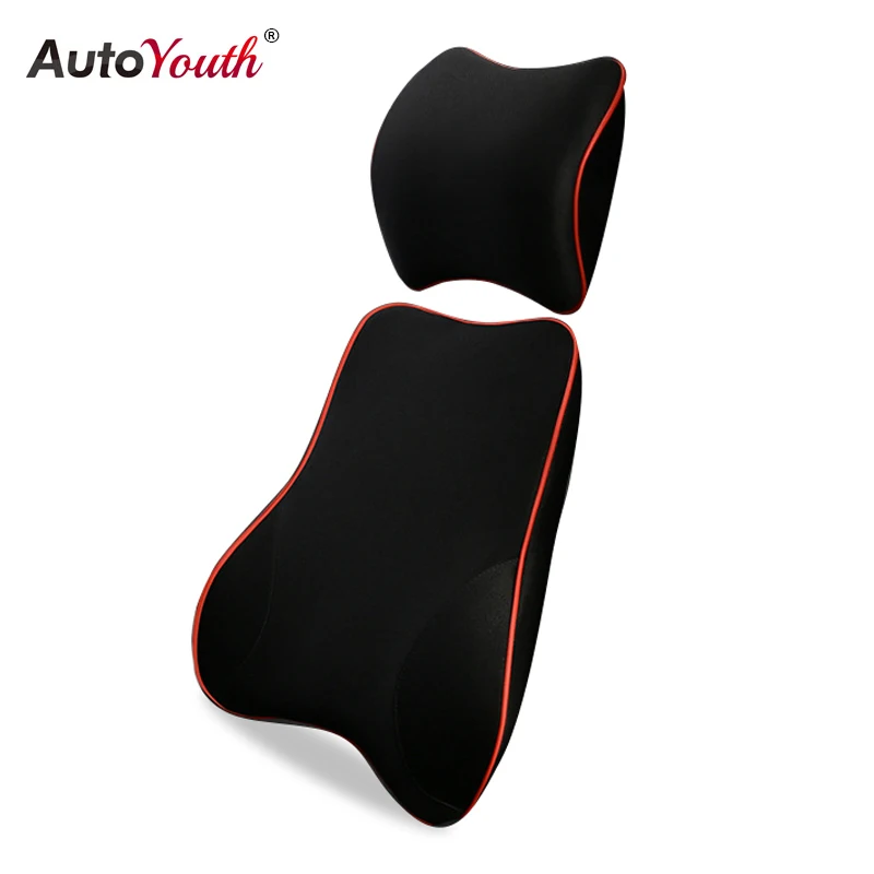 

AUTOYOUTH Car Headrest And Waist Pillow For a Good Relaxation Of The Body Healthcare Waist Pillow Suitable For Most Car Seats