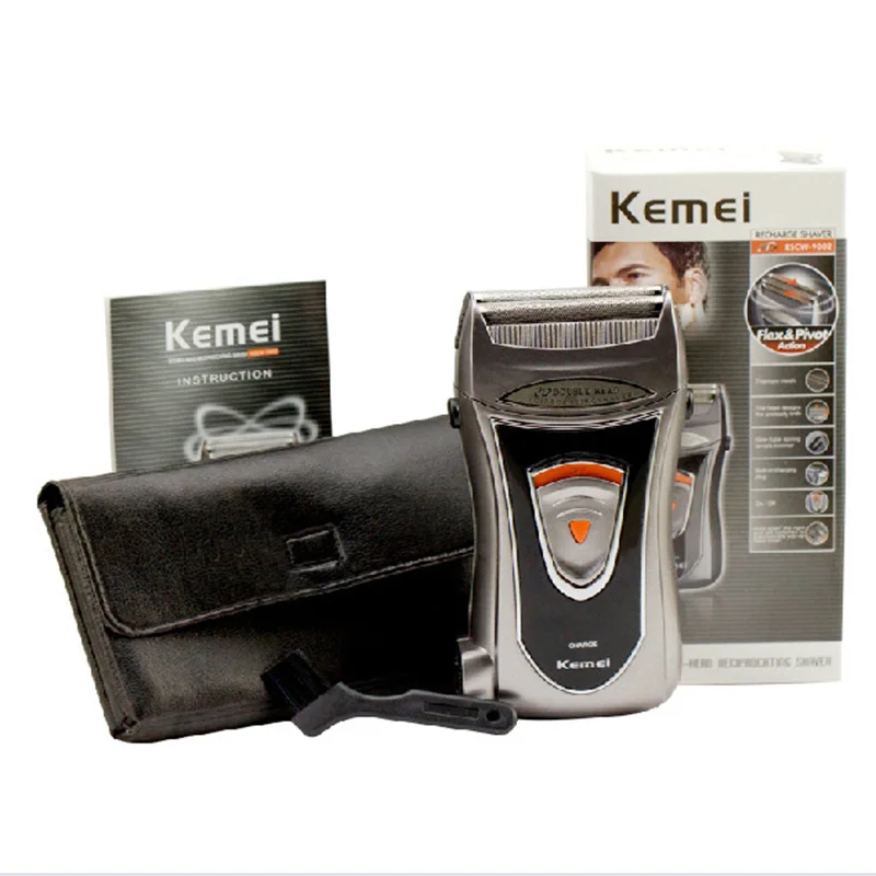 Kemei встроенное зарядное устройство Парикмахерская электробритва для мужчин две