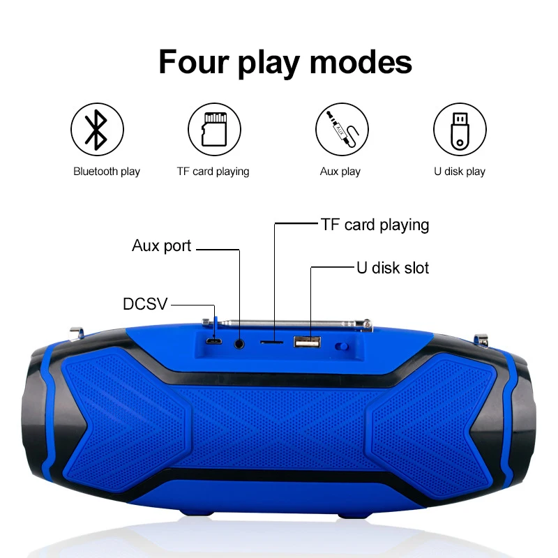 

High Power 40W Bluetooth Speaker Music Speaker Mini Portable Outdoor Stereo Subwoofer Wireless Speaker For PC Computer Radio