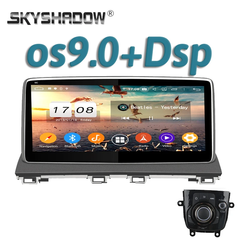 Автомобильный DVD плеер 10 25 дюймов IPS DSP Android 8Core 4 Гб + 32 GPS Google Map RDS радио wifi Bluetooth 5 0
