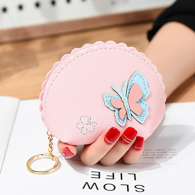 

New cute butterfly creative Zero wallet sweet frosted zipper ladies purse women's wallet coin purse wallets