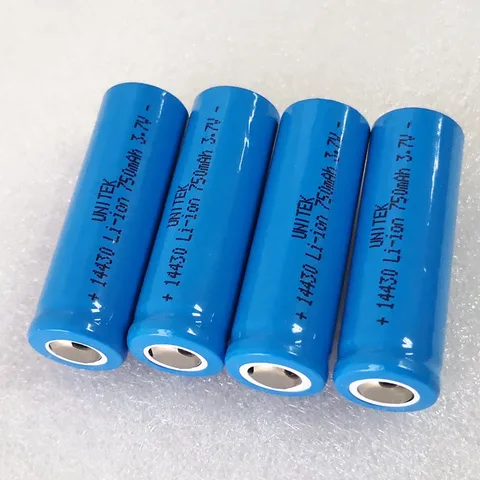 Аккумуляторные литий-ионные батарейки 750 мАч, 3,7 в, 14430 мАч