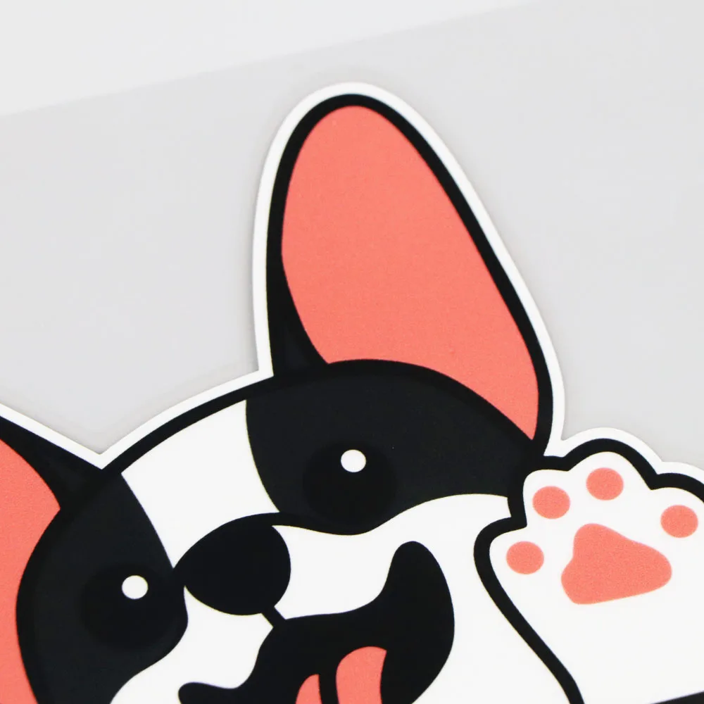 

YOJA 15.5X11.4CM Cartoon Cute Dog Vinyl Rear Window Decal Creative Car Sticker 19A-0267