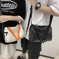 top brand couple chain shoulder bags female leather messenger bag men chest bag design luxury handbag waist bag satchels women