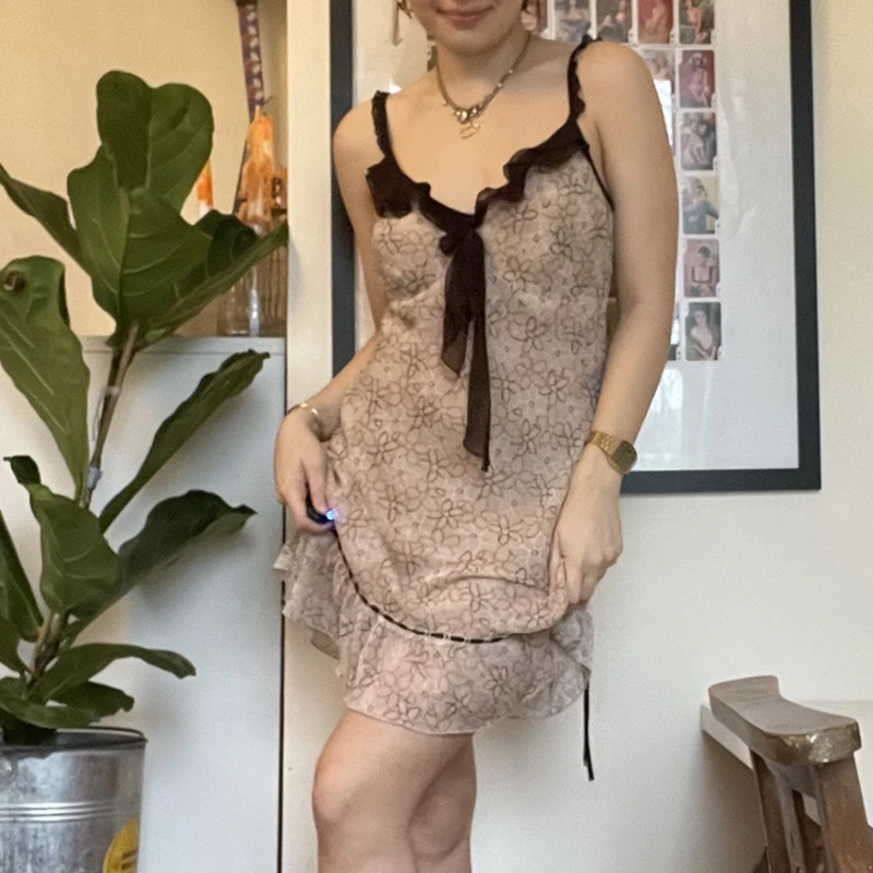 

Женский сарафан с цветочным принтом, в стиле Харадзюку