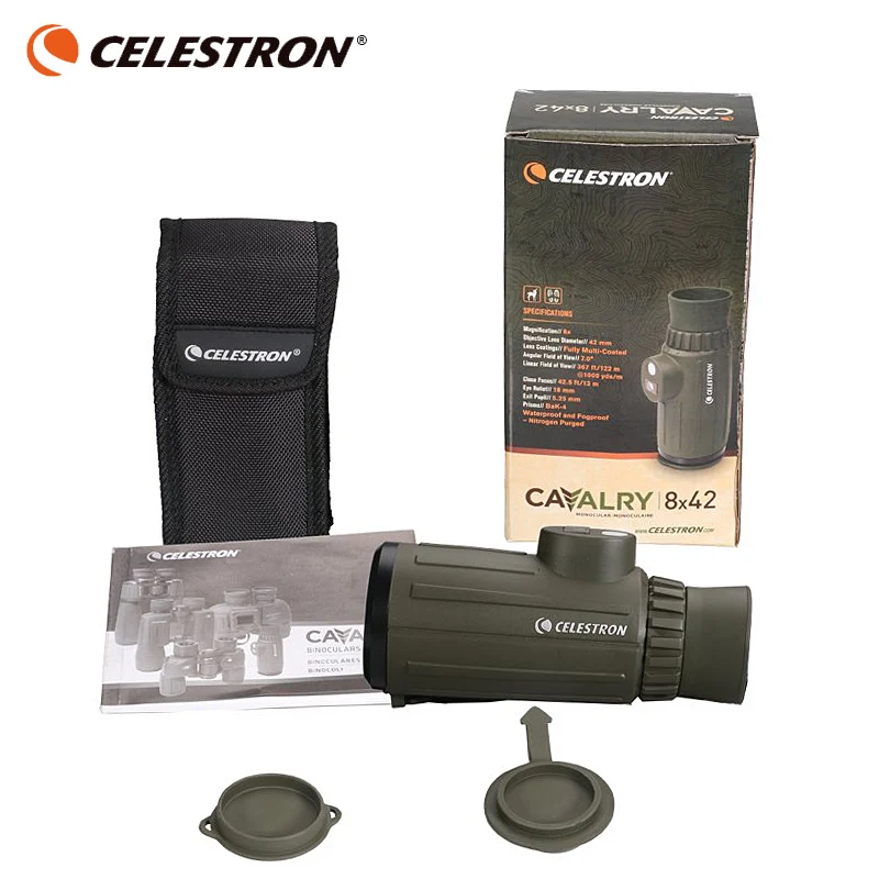 

Celestron Cavalerie 8X42 Telescope Monocular Telescope Dak Bak4 Prisma Fmc Green Film Met Compass telescope