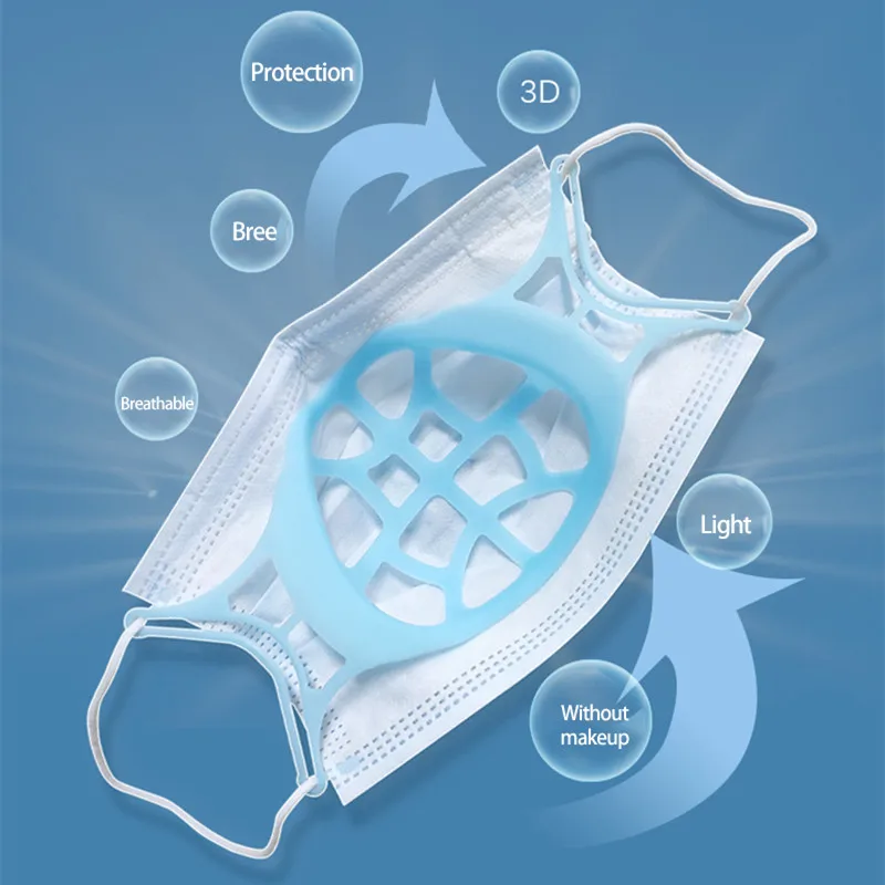 

3D маска для полости рта Поддержка дыхание многоразовые кронштейн рот и нос разделения силиконовая маска-держатель с защитой от губная пома...