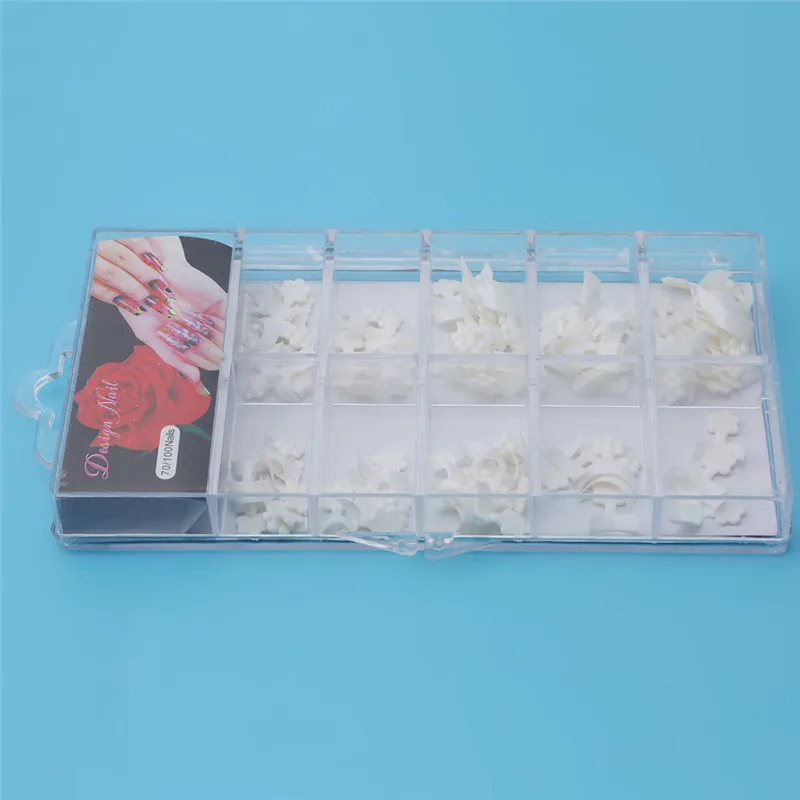 Горячая Распродажа Короткие акриловые накладные кончики для дизайна ногтей