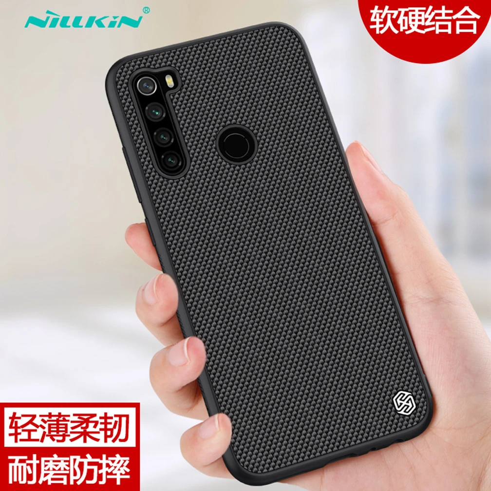 Для Xiaomi Redmi Note 8 NILLKIN текстурированное нейлоновое волокно прочный нескользящий тонкий и светильник задняя крышка для Xiaomi Redmi Note 8 Pro Чехол - Цвет: Black