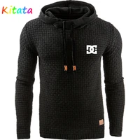 dc letter printing 2021 fallwinter mens casual hoodie high quality cotton pullover korean solid color sweatshirt
