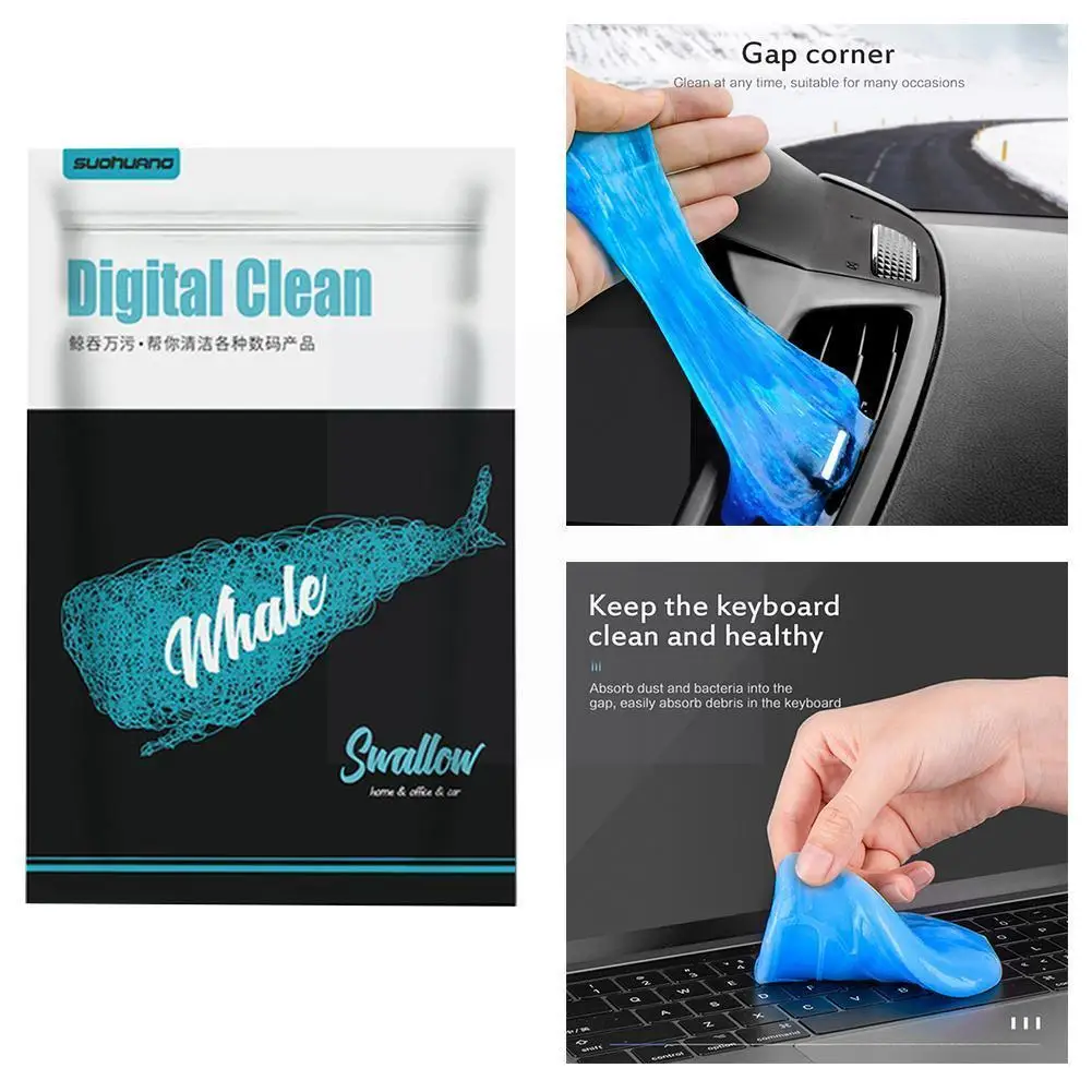 

Dust Cleaner Car Cleaner Glue Panel Air Vent Keyboard Cleaning Tool Laptop Gel Cleaner Dashboard Soft Remover Outlet Mud X5w4