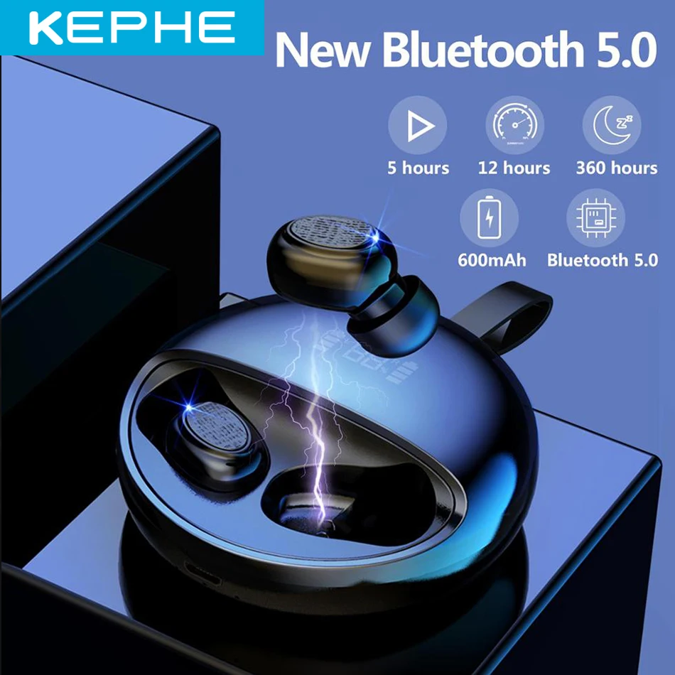 TWS Беспроводные Bluetooth 5 0 наушники беспроводные с микрофоном 360 Вращение 8D HiFi