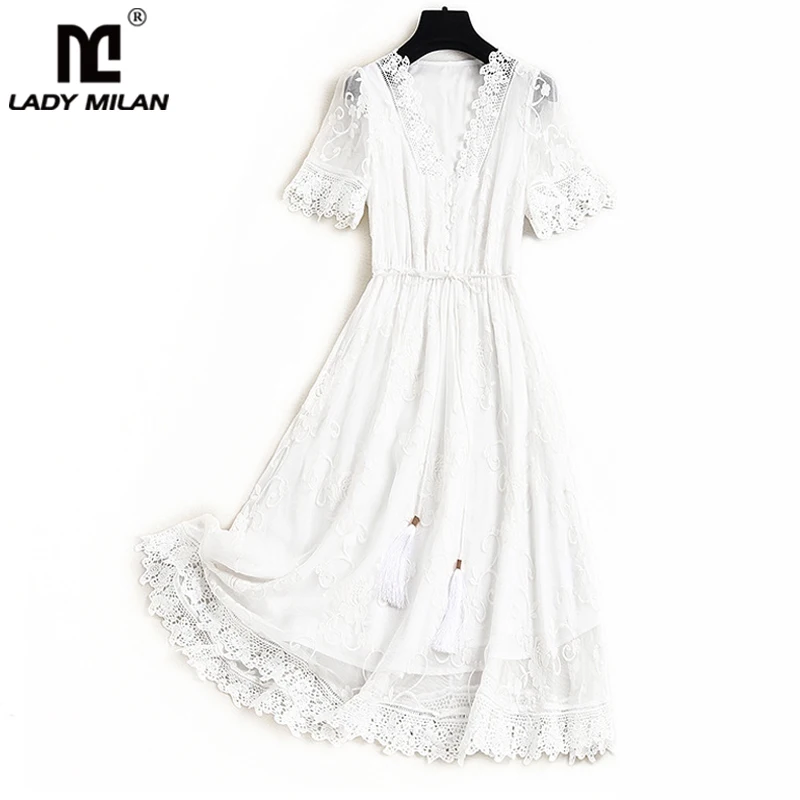 

100% натуральный шелк женские платья с v-образным вырезом Вышивка с короткими рукавами на шнуровке для девочек Элегантное летнее платье Vestidos