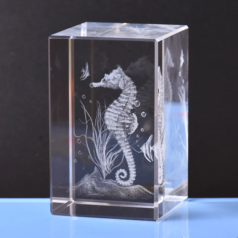 Креативное морское животное гиппокампус морской дракон кристалл гравировка