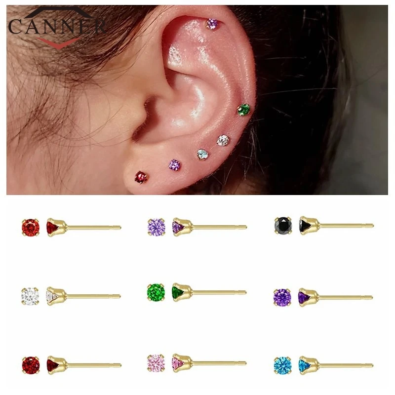 Женские серьги гвоздики из серебра 925 пробы с простым цветом|Серьги-гвоздики| |