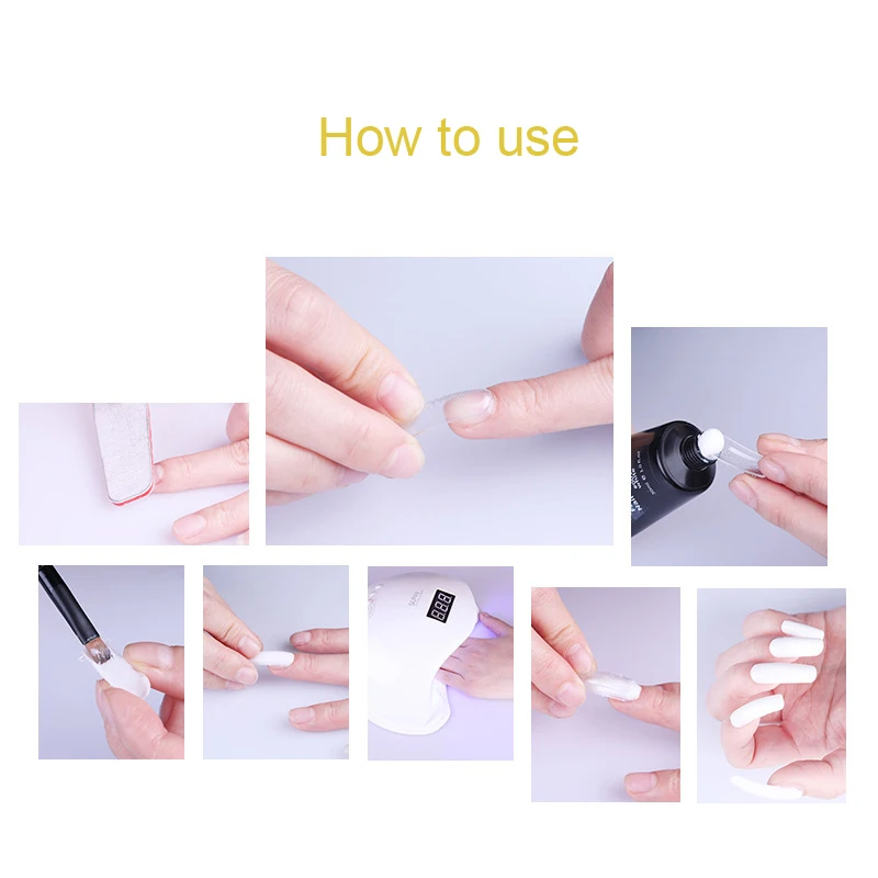 Big 30ml Poly Quick Gel Nail Extension Builder 9 Colors Polish Tools Kit | Красота и здоровье