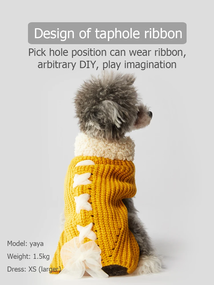 Свитер для собак UFBemo пуловер кошек теплая водолазка маленьких питомцев