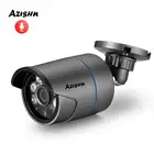 Камера видеонаблюдения AZISHN H.265 +, уличная камера безопасности с датчиком движения, аудио, 5 МП, 2592X1944P, DSP, металлическая IP камера, P2P, POEDC, 2 МП3 Мп