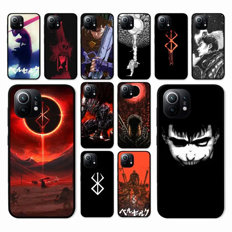 

Berserk Guts Anime Phone Case For Xiaomi Mi Note 10 Pro 8 Lite 9 Se 10T 6X 6 5X 5 F1 Mix 2S Max 2 3 Cover