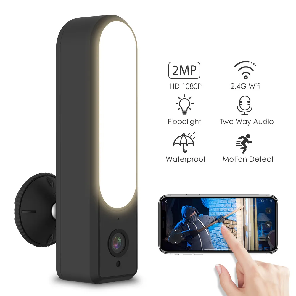 

BESDER 2MP Tuya Courtyard Floodlight Camera Outdoor Night Vision Wifi Camera Two Way Audio Security Surveillance CCTV IP Camera