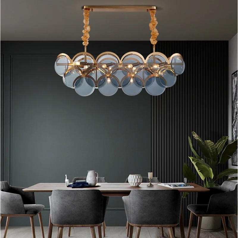 

Postmodern high-end light luxury atmosphere living room chandelier glass sales department restaurant villa model room lamps