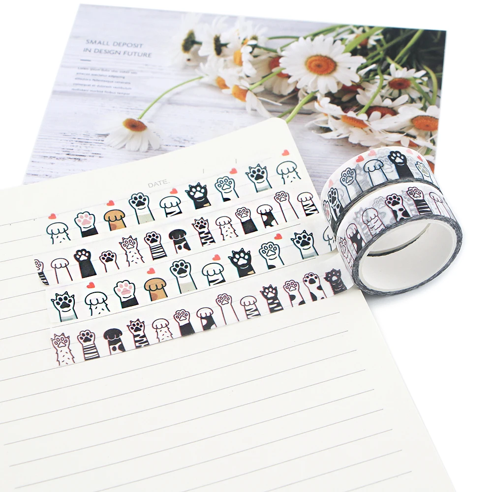 Маскировочная лента FD0431 в виде кошачьей лапы декоративная клейкая наклейка для