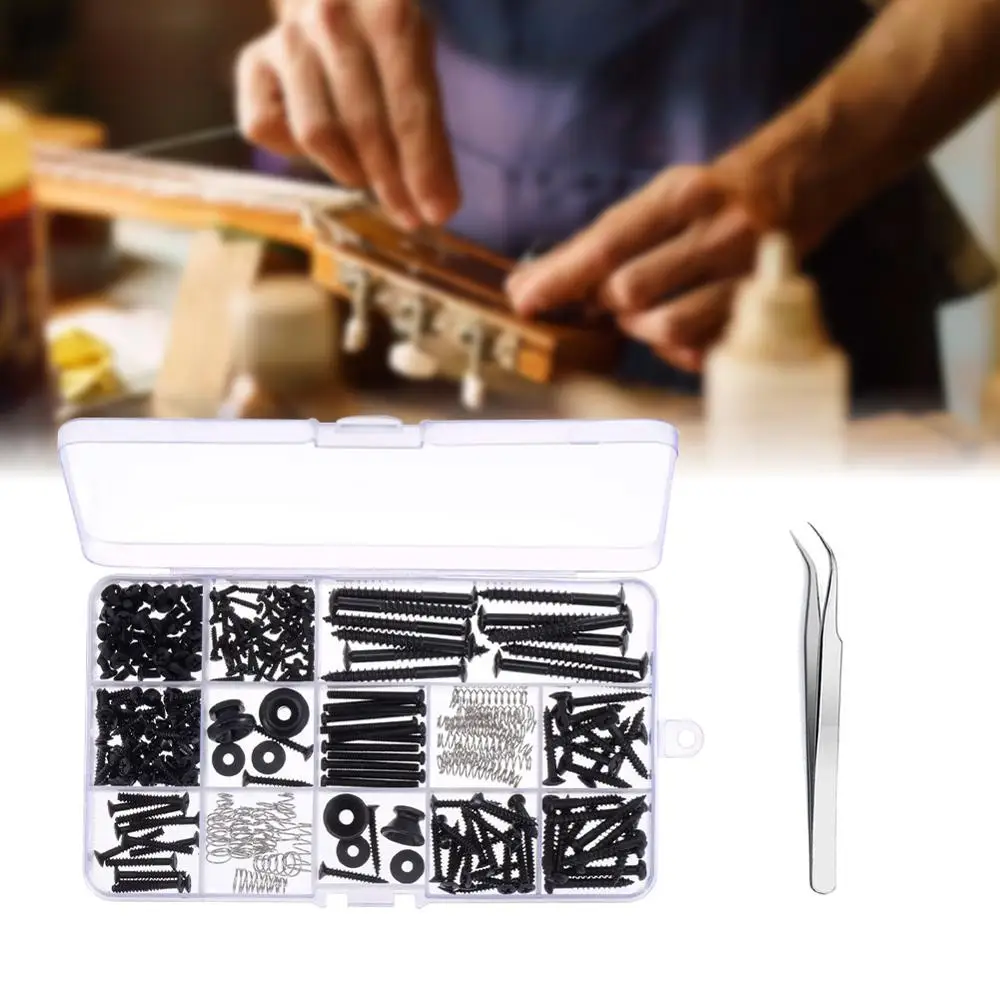 

Electric Guitar Screw Kit Sorting Box for Electric Guitar Bridges Pickups Tuners Switches Neck Plates Springs