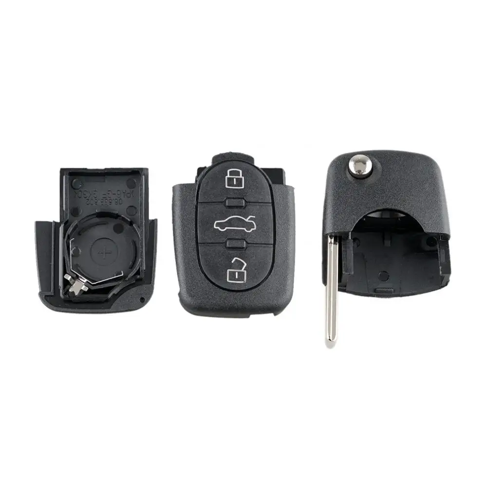 Чехол для автомобильного ключа с 3 кнопками Сменный откидной крышкой лезвием HAA