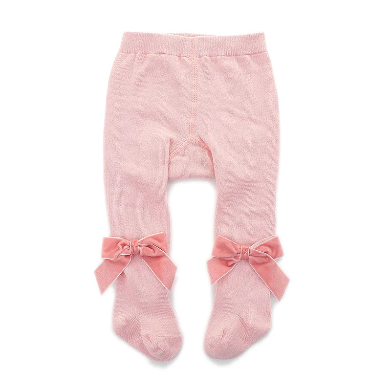 Осень 2019 леггинсы для девочек в Испании хлопковые качественные колготки с бантом