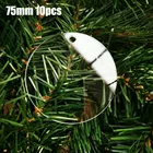 10 шт. 5075100 мм Пустые Акриловые подвесные украшения для рождественской елки, круглые подарочные этикетки сделай сам 2 мм