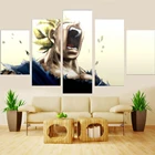 5 шт. настенное искусство на холсте аниме манга японский стиль модульные картины и постеры для дома картины