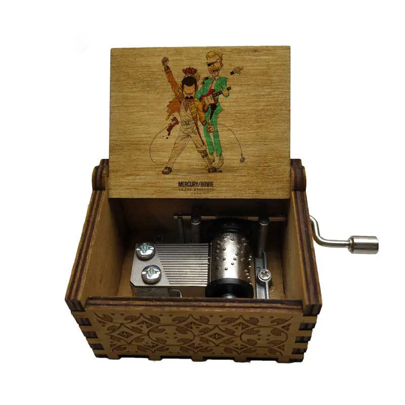 40 стилей деревянная ручная Queen Группа Музыка Музыкальная шкатулка Bohemian Rhapsody
