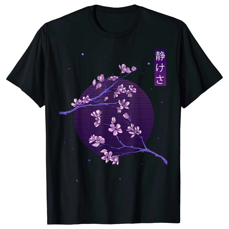 Футболка мужская летняя с принтом в виде цветка вишни 2021 | Мужская одежда