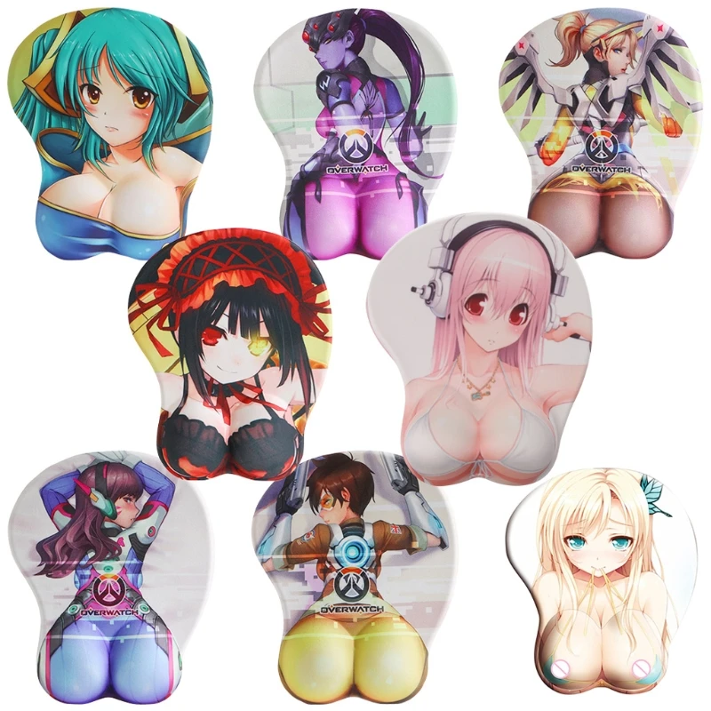 

Creative Cartoon Anime 3D Sexy Chest Silicone Mouse Pad Wrist Rest Support