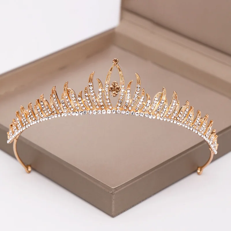 Новинка 2019 года Золотая Корона невесты модные хрустальные короны принцессы на