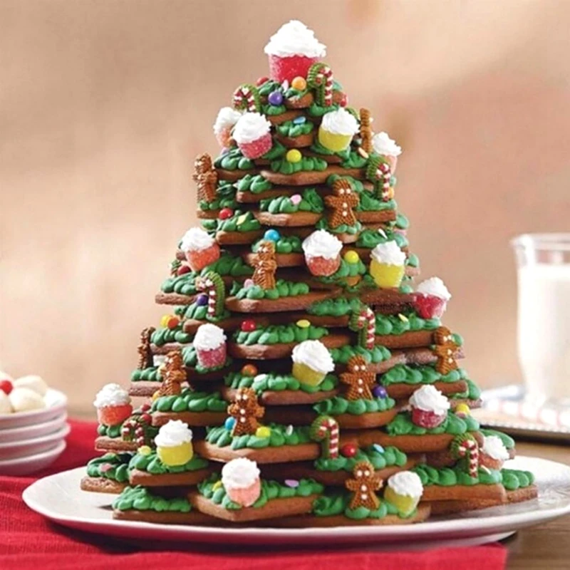 6 шт. 3D DIY Сердце Звезда цветок Рождественская елка печенье торт резак бисквит