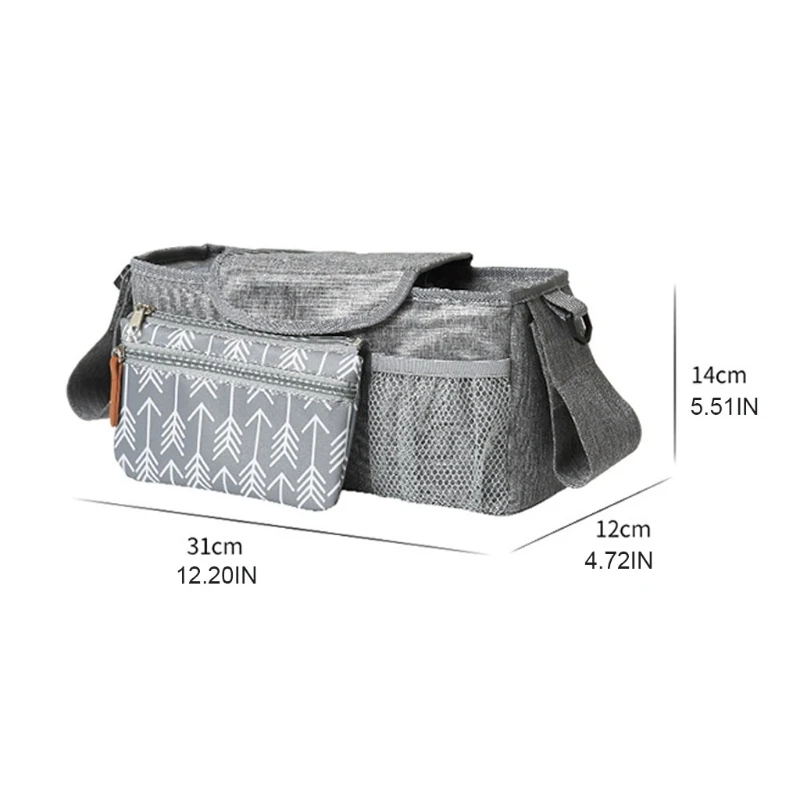 Baby Stroller Organizer Accessories Bag Large Space with Cup Holders Multiple Zipper Pockets for Bottle Phone A2UB | Мать и ребенок